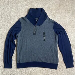 Marc Anthony Turtleneck Sweater in Blue and Gray